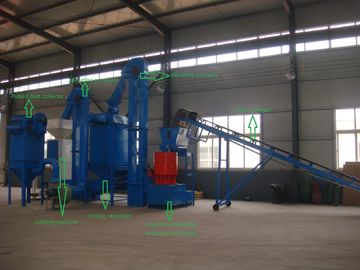 China Pelota da biomassa 1T/H que faz a máquina a linha de produção de madeira da pelota para o bambu, amendoim Shell fornecedor